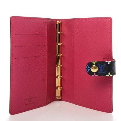 Louis Vuitton Monogram Multicolor Small Ring Agenda Cover Black Grenade 5 of 7