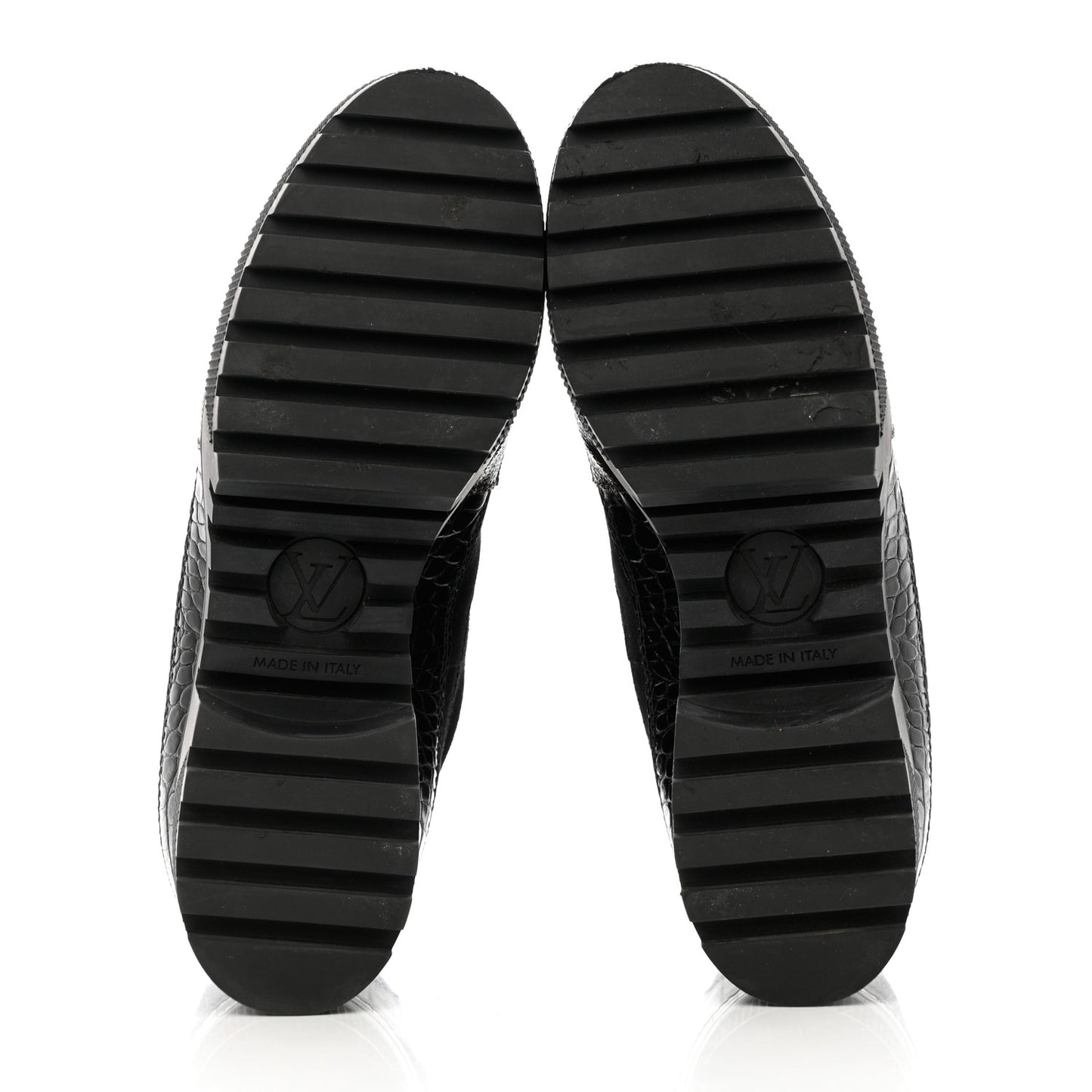 Suede Calfskin Monogram Laureate Platform Desert Boots 38 Black