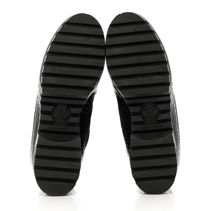 Louis Vuitton Suede Calfskin Monogram Laureate Platform Desert Boots 38 Black 5 of 11