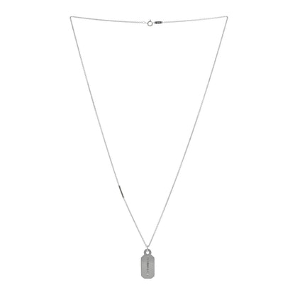 Tiffany Sterling Silver Diamond Price Tag Pendant Necklace 3 of 4