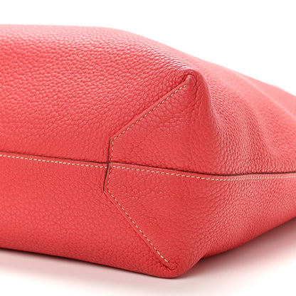 Hermes Taurillon Clemence Double Sens 36 Reversible Tote Rubis Bougainvillea 8 of 16