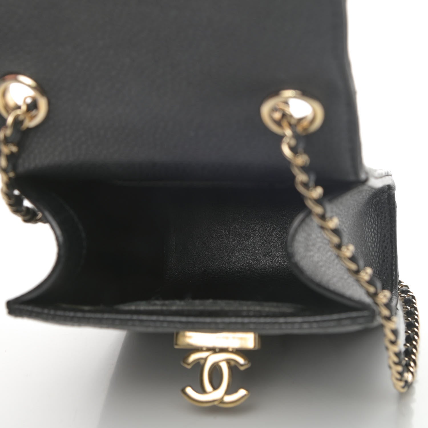 Chanel Caviar Quilted Golden Class Phone Holder Black 3 of 5
