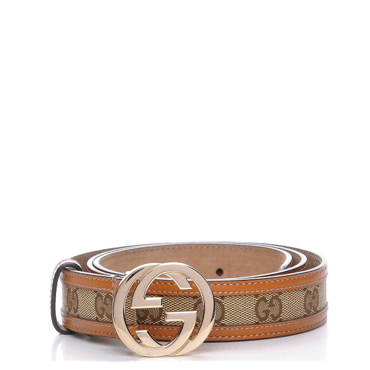 Monogram Interlocking G Belt 90 36 Tan
