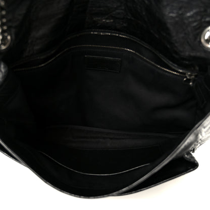 Saint Laurent Crinkled Calfskin Matelasse Monogram Large Niki Chain Satchel Black 5 of 11