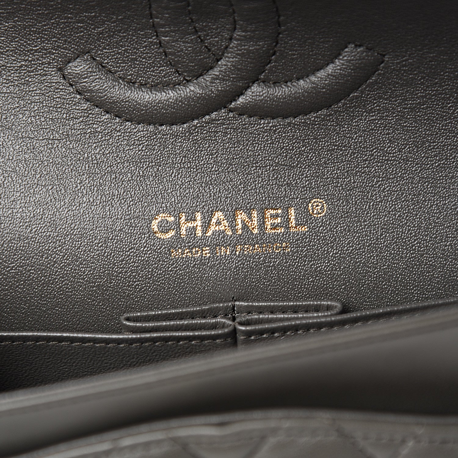 Chanel Lambskin Quilted Medium Double Flap Dark Grey 5 of 12
