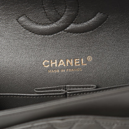 Chanel Lambskin Quilted Medium Double Flap Dark Grey 5 of 12