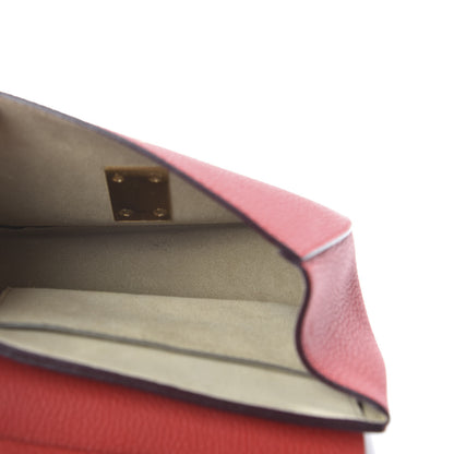 Chloe Grained Lambskin Mini Drew Shoulder Bag Plaid Red 5 of 9