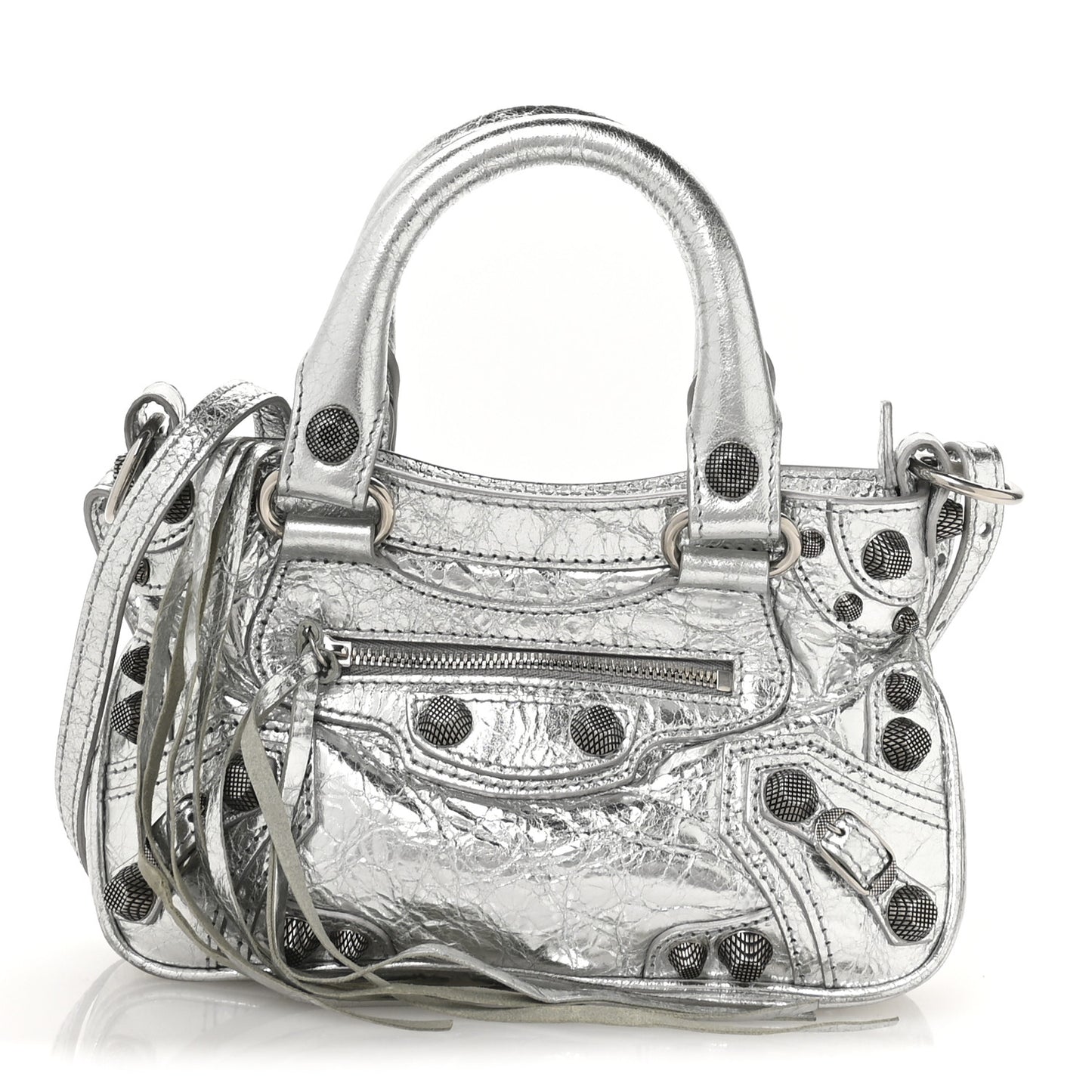 Agneau Arena Neo Cagole Mini Handbag Silver