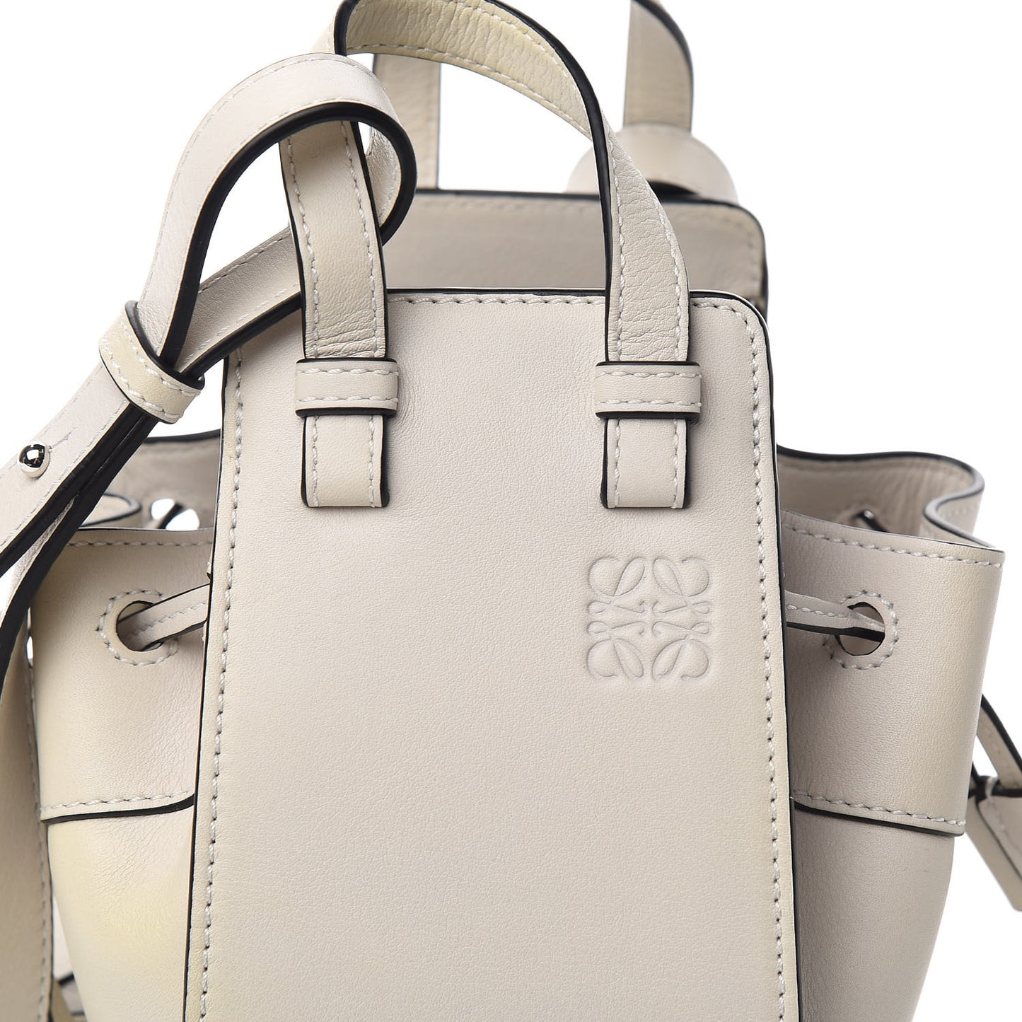 Calfskin Mini Hammock Shoulder Bag Soft White