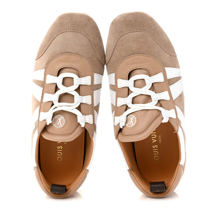 Louis Vuitton Suede Calfskin LV Sneakerina 37.5 Hazelnut Brown 2 of 10
