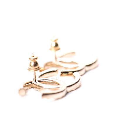 Chanel Baguette Crystal High Society CC Earrings Gold 4 of 5