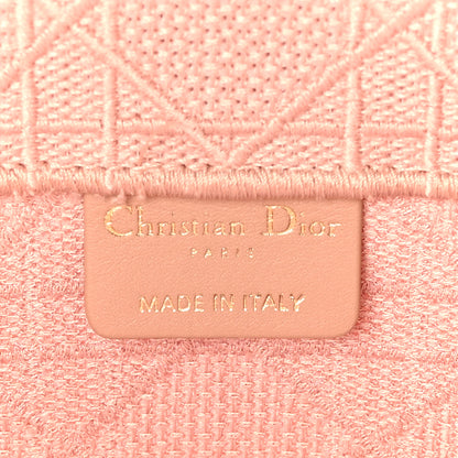 Christian Dior Canvas Embroidered Cannage Medium Book Tote Bois de Rose 6 of 10