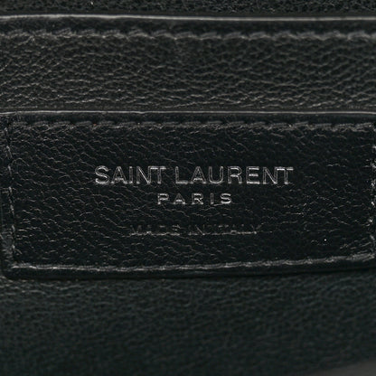 Saint Laurent Box Calfskin Monogram Medium Solferino Satchel Black 6 of 12