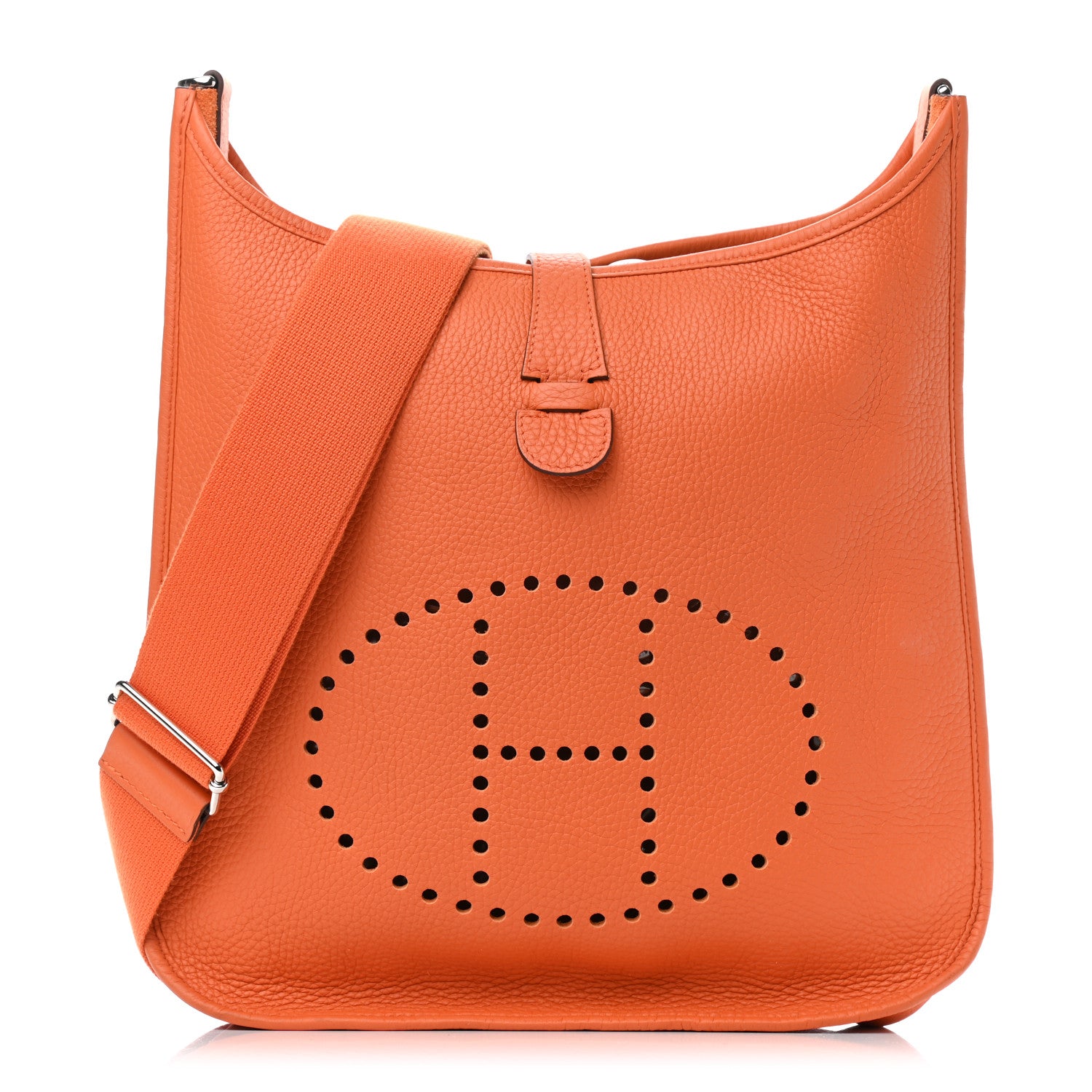 Hermes Taurillon Clemence Evelyne III GM Orange 1 of 11