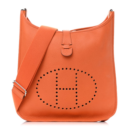 Hermes Taurillon Clemence Evelyne III GM Orange 1 of 11