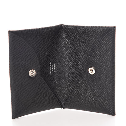 Hermes Epsom Calvi Card Case Black 5 of 8