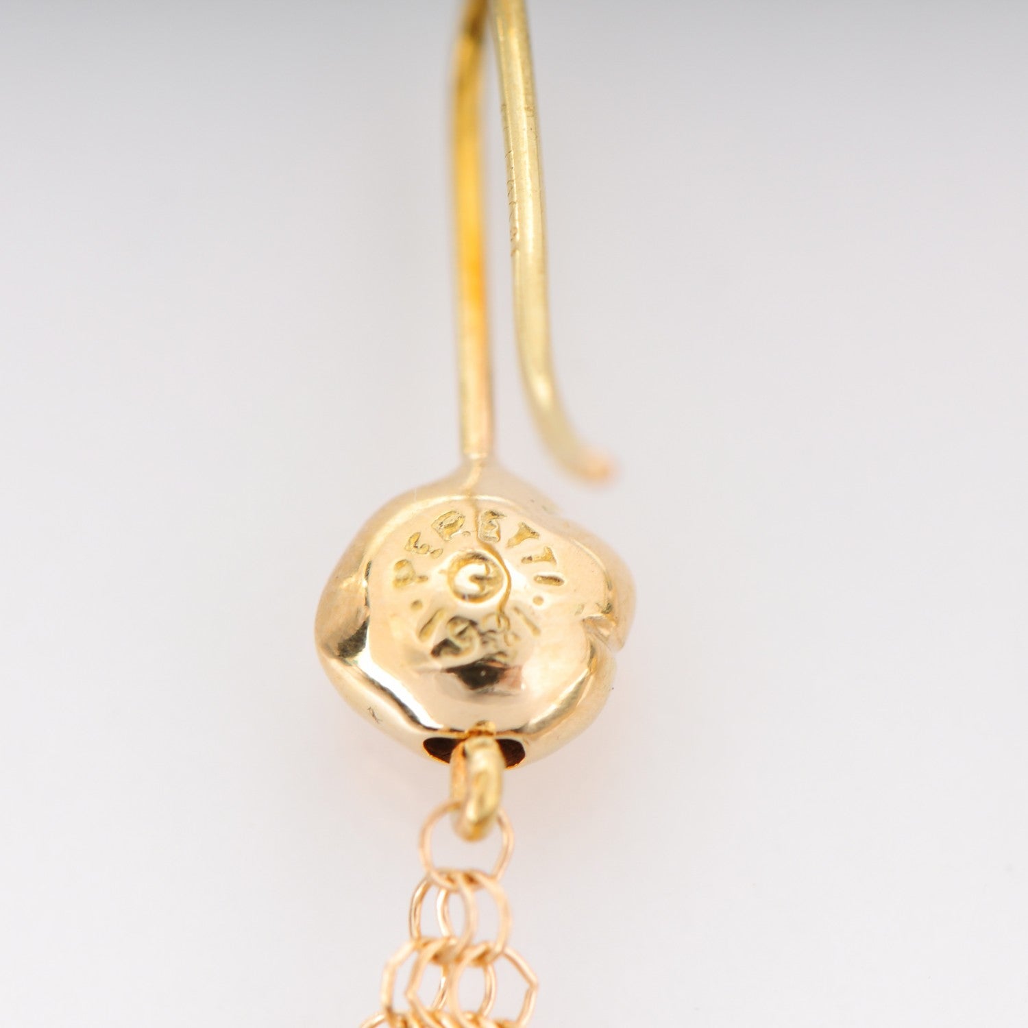 Tiffany 18K Yellow Gold Small Elsa Peretti Mesh Earrings 4 of 5
