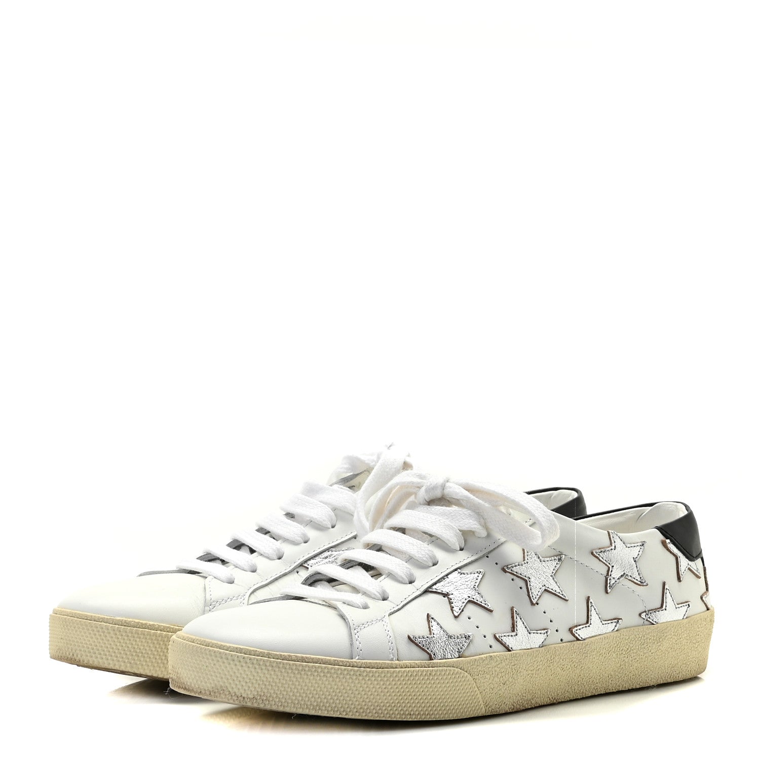 Saint Laurent Nappa Star Court Sneakers 36 Off White 2 of 11