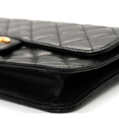 Chanel Lambskin Quilted Medium Crossing Times Flap Black 10 of 11
