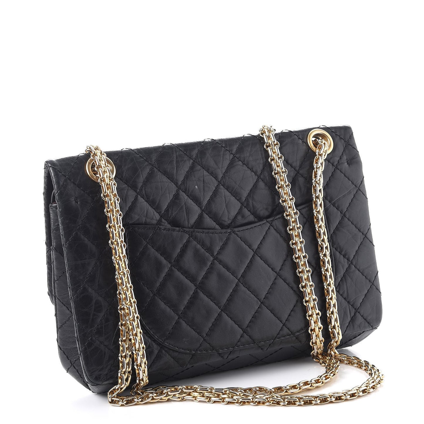 Aged Calfskin 50th Anniversary 2.55 Reissue 225 Flap Black