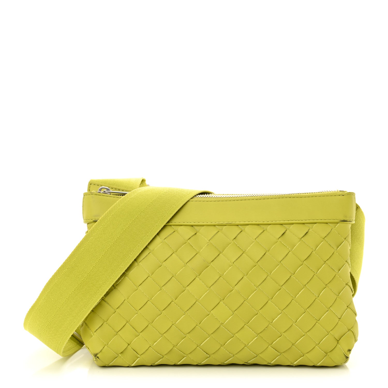 Bottega Veneta Nappa Intrecciato Duo Shoulder Bag Kiwi 1 of 12