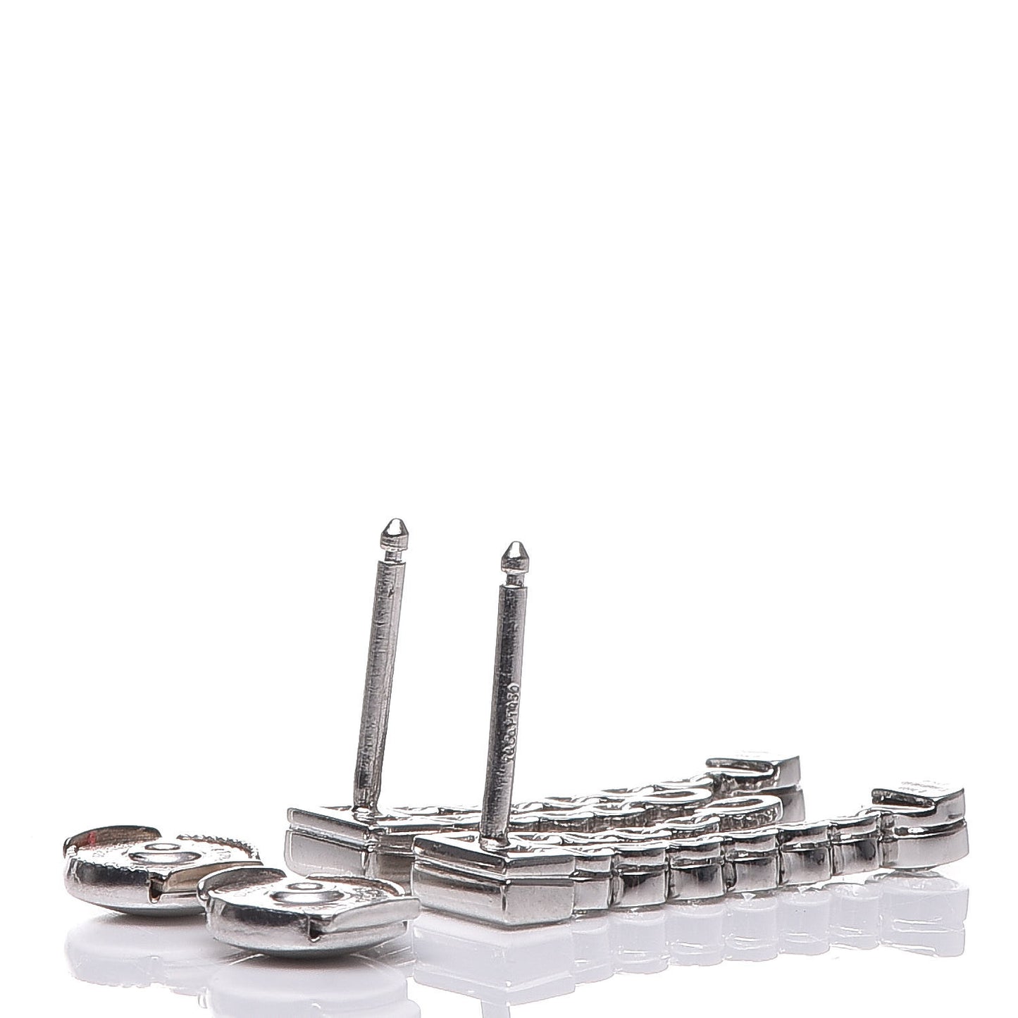 Platinum Diamond Jazz Double Drop Earrings
