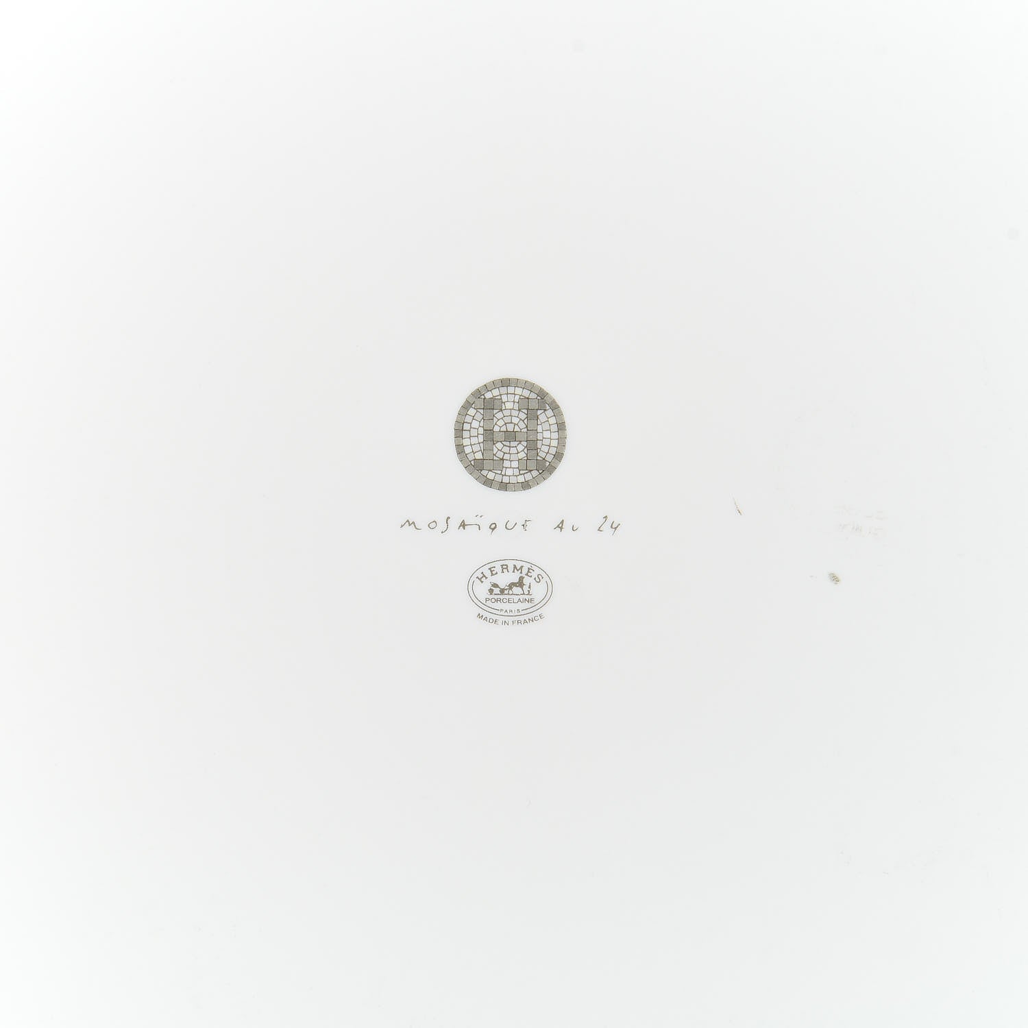 Hermes Porcelain Mosaique au 24 Platine Square Plate 4 of 7