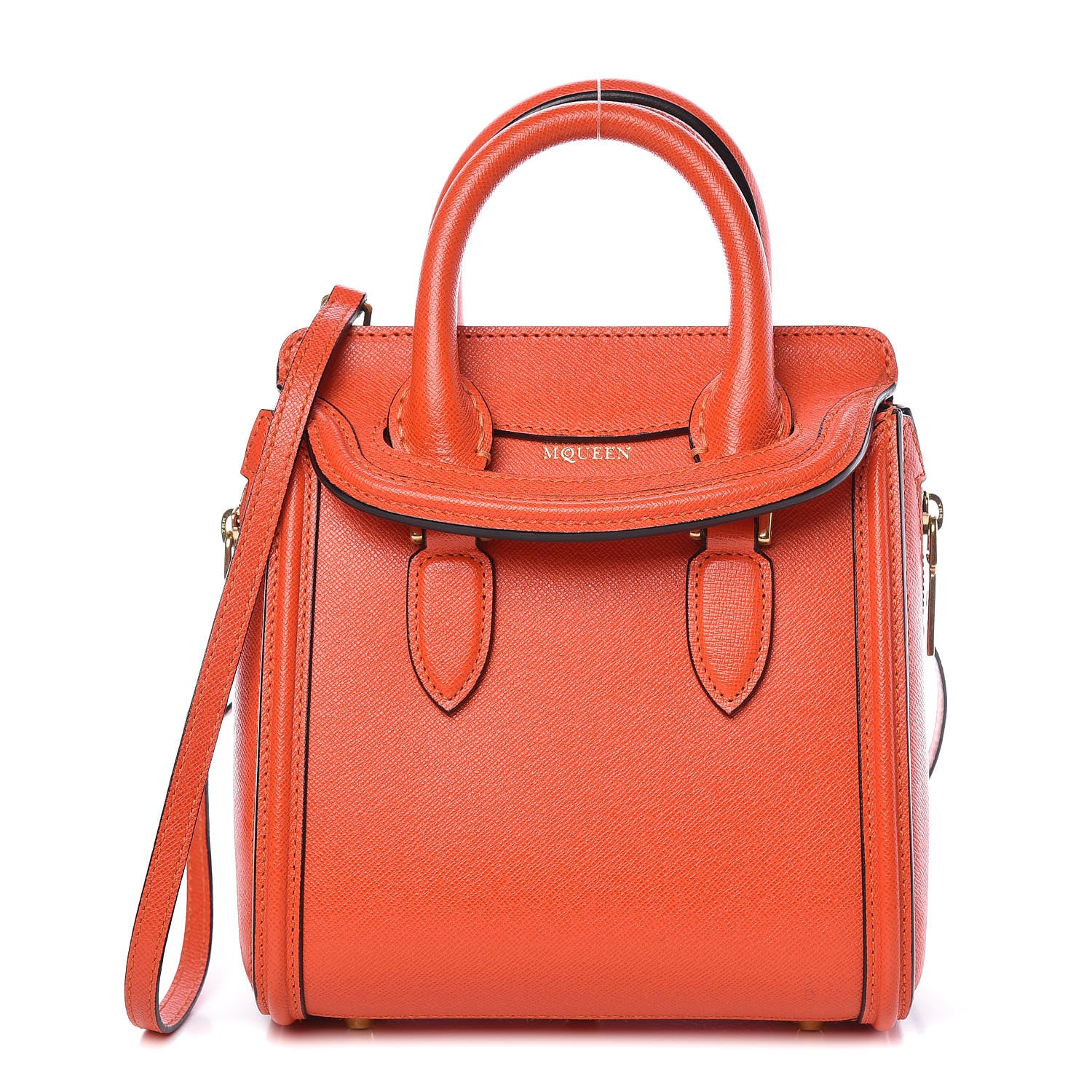 Alexander McQueen Calfskin Mini Heroine Orange 1 of 10