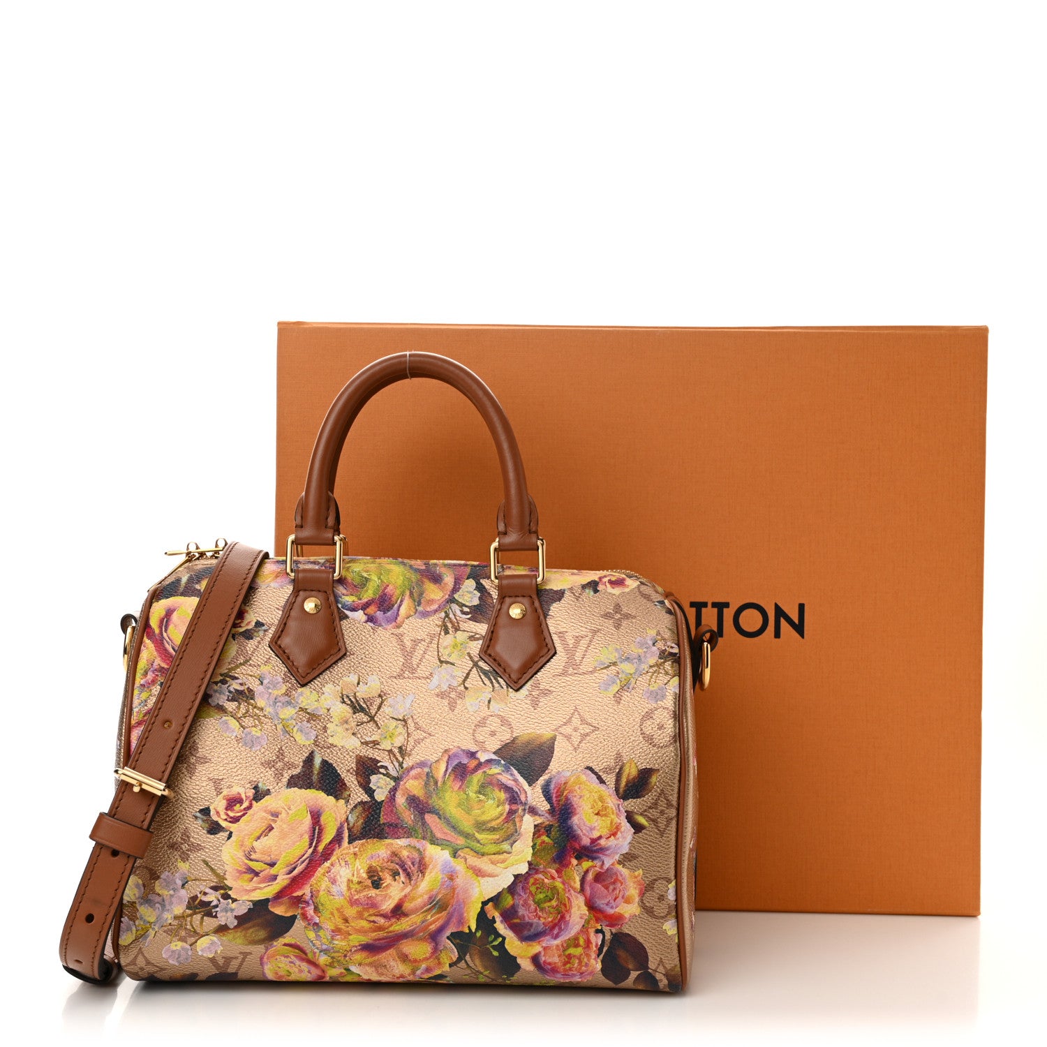 Louis Vuitton Metallic Monogram LV Garden Speedy Bandouliere 25 Gold 10 of 10