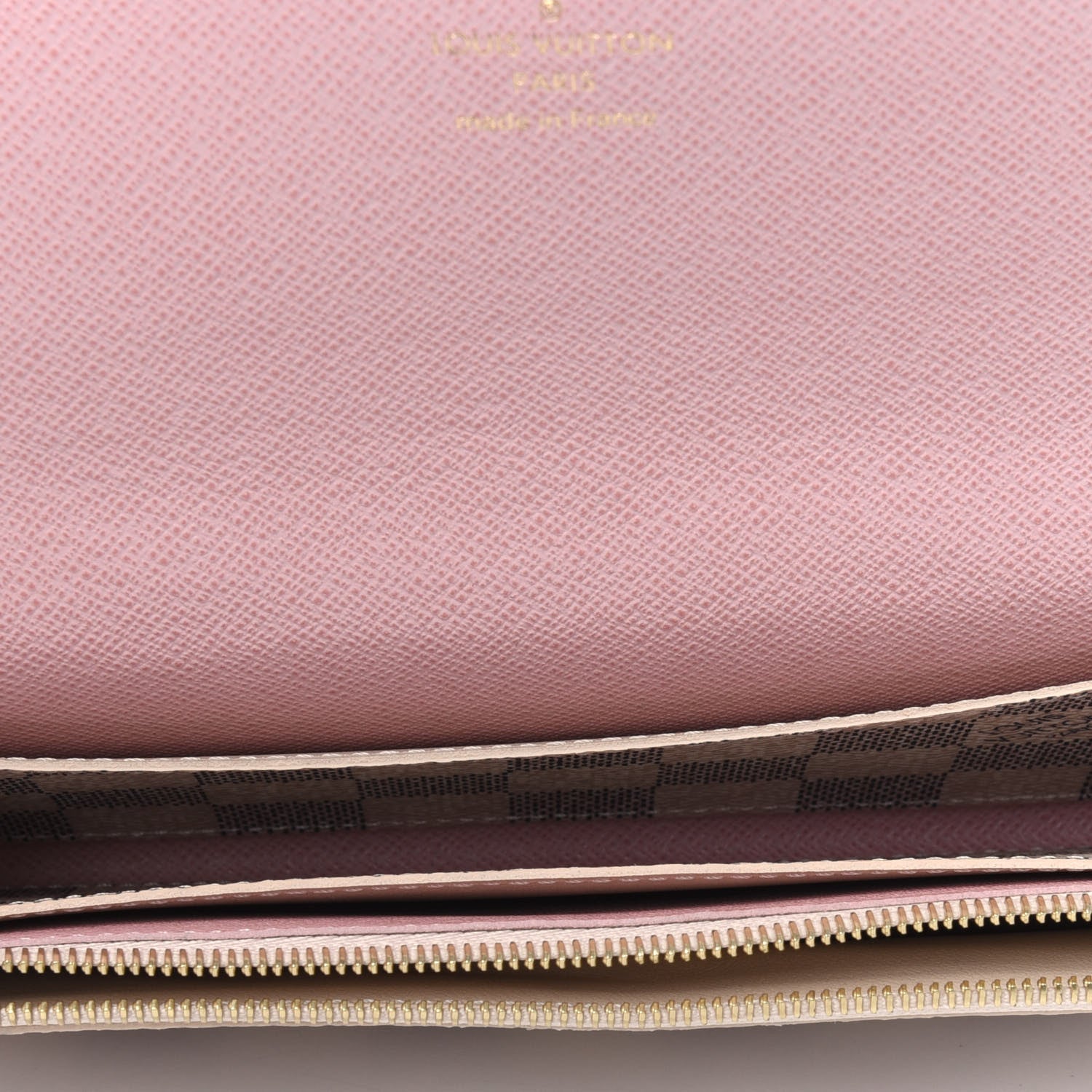 Louis Vuitton Damier Azur Emilie Wallet Rose Ballerine 4 of 4