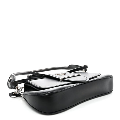 Prada City Calfskin Saffiano Sidonie Shoulder Bag Black 4 of 10