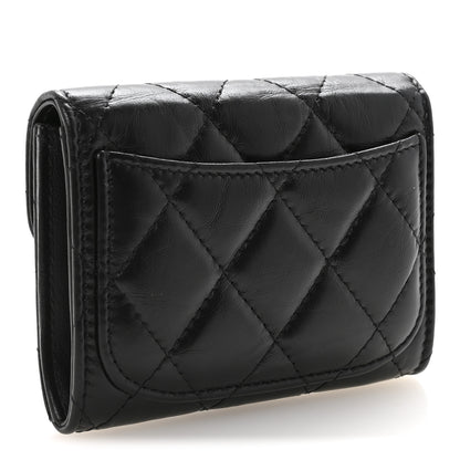 Chanel Aged Calfskin Quilted Reissue Flap Card Holder Wallet So Black 3 of 9