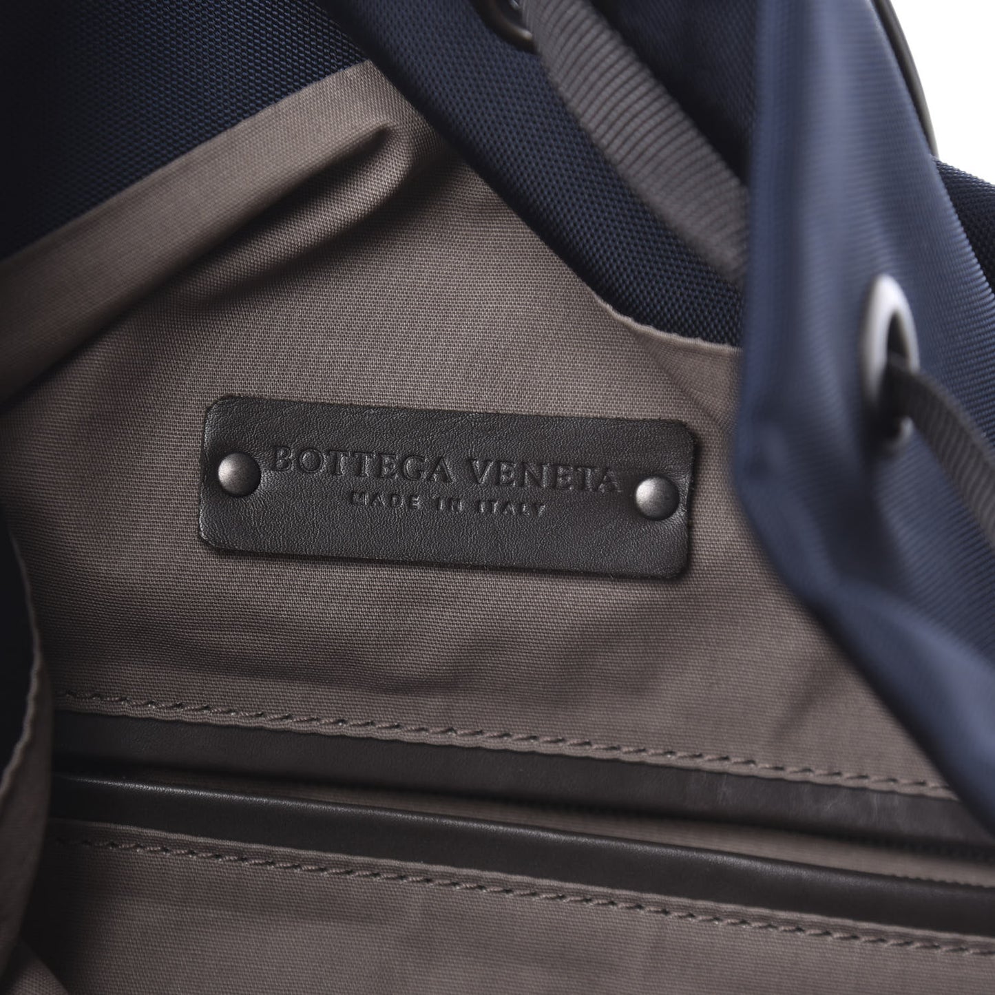Calfskin Intrecciato Canvas Collapsible Travel Bag Ebano