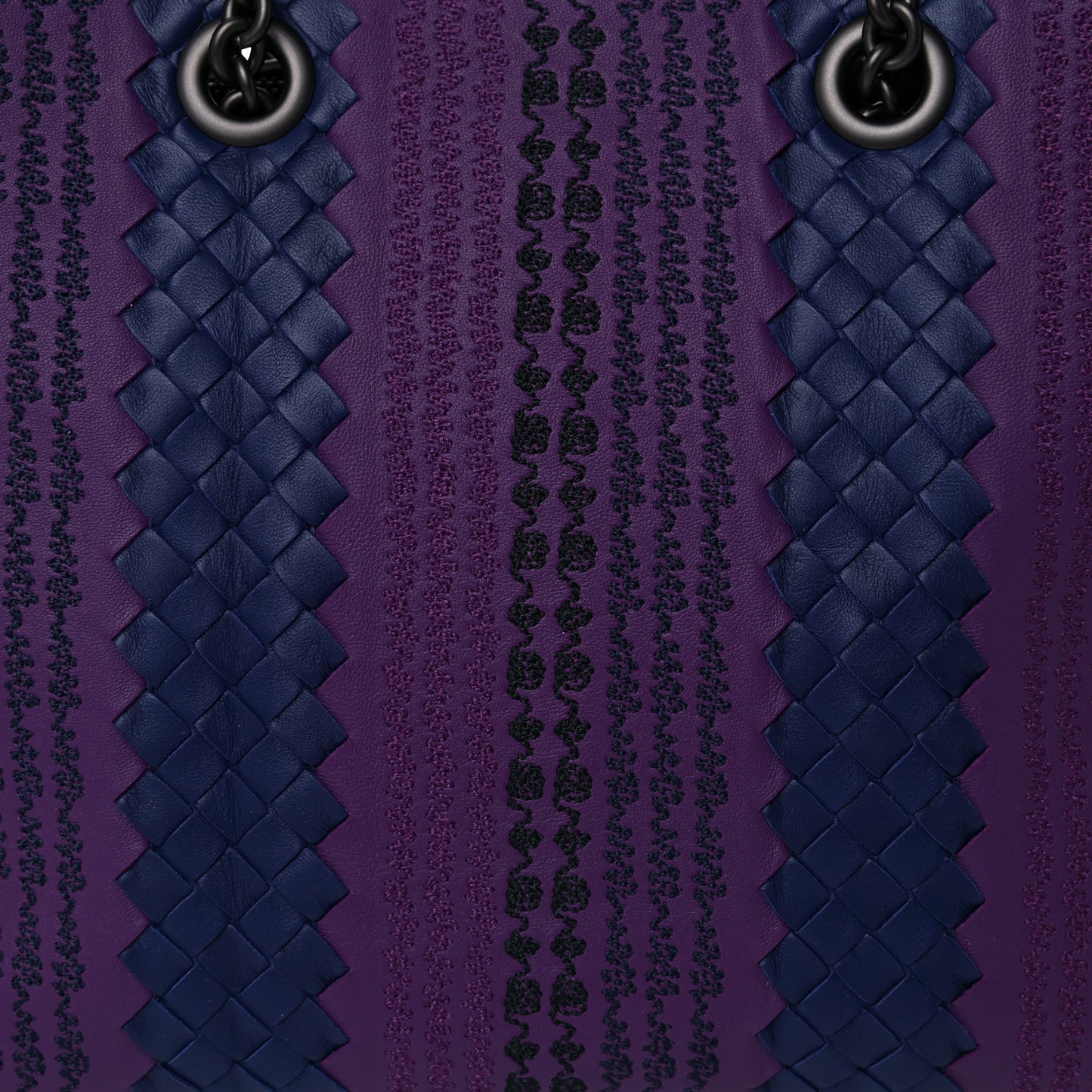 Nappa Intrecciato Medium Tote Purple