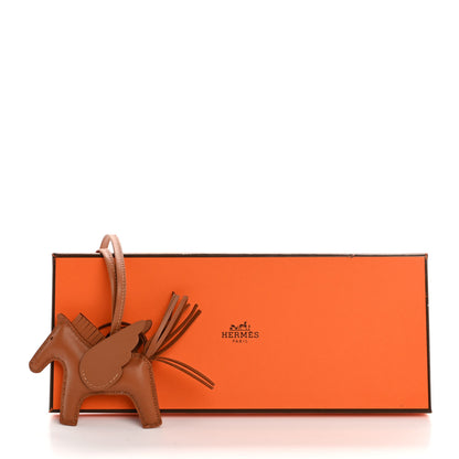 Hermes Milo Lambskin Swift Grigri Rodeo Pegase Horse Bag Charm PM Gold 5 of 5