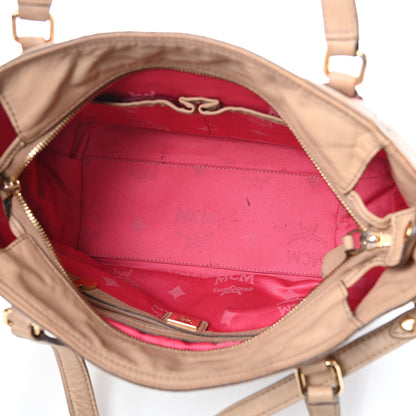 MCM Visetos Striped Tote Beige 5 of 9