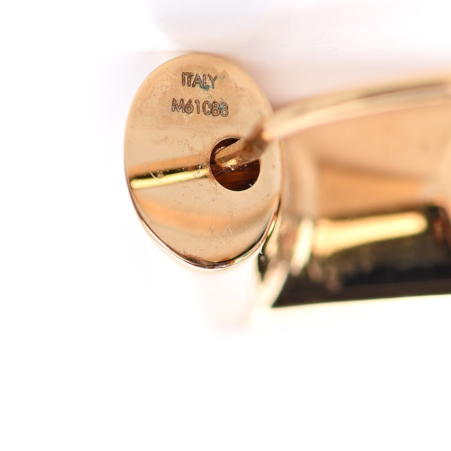 Louis Vuitton Brass Essential V Hoop Earrings Gold 3 of 5