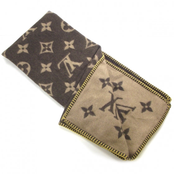 Louis Vuitton Wool Angora Monogram Blanket Marron 4 of 4