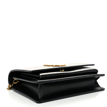 Saint Laurent Calfskin Monogram Sunset Chain Wallet Black 4 of 9