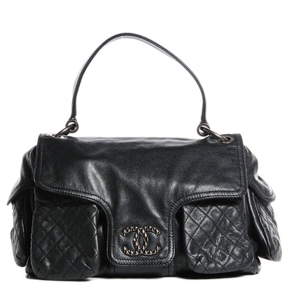 Chanel Glazed Caviar Quilted Mademoiselle Satchel Black 1 of 7