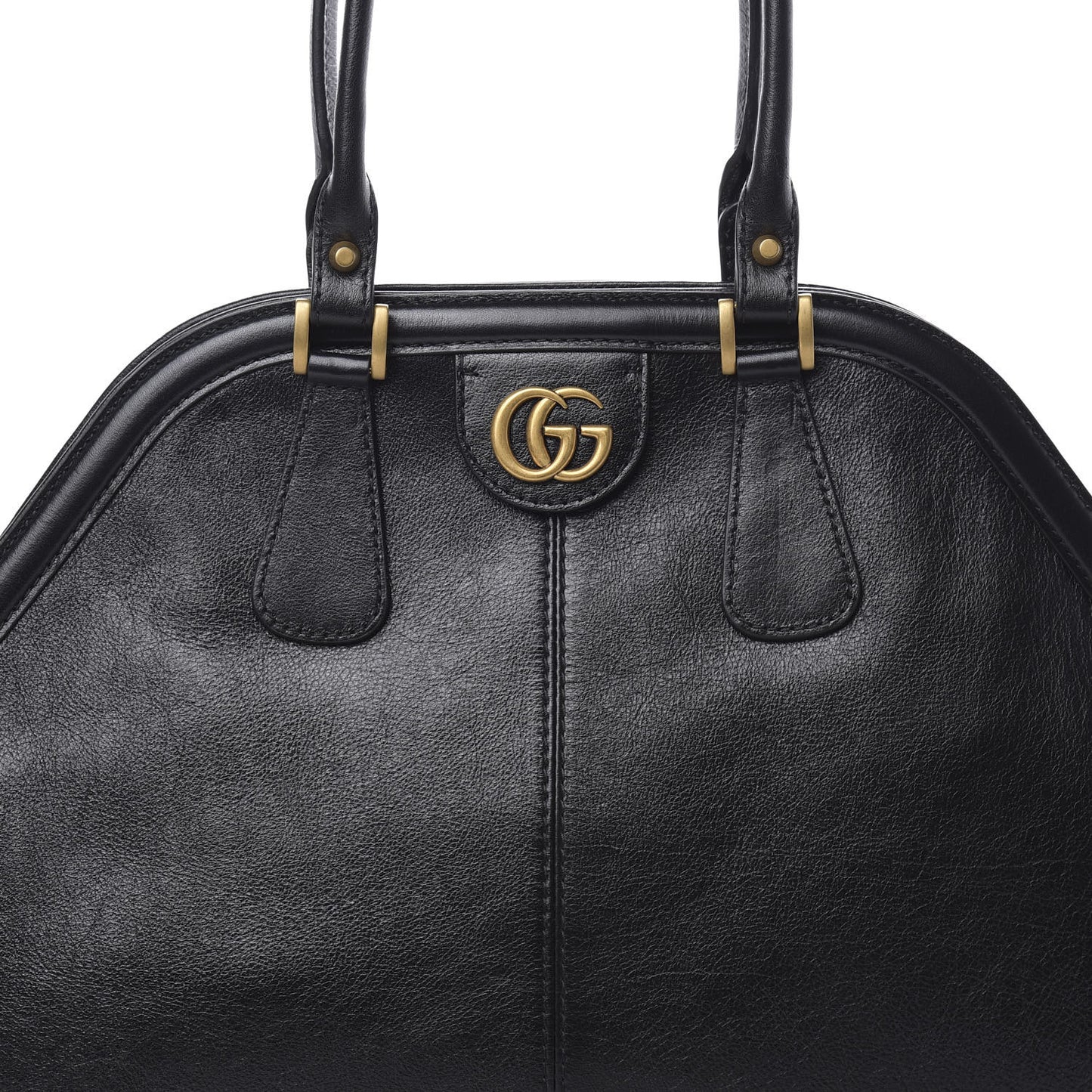 Calfskin Large Re(Belle) Top Handle Bag Black