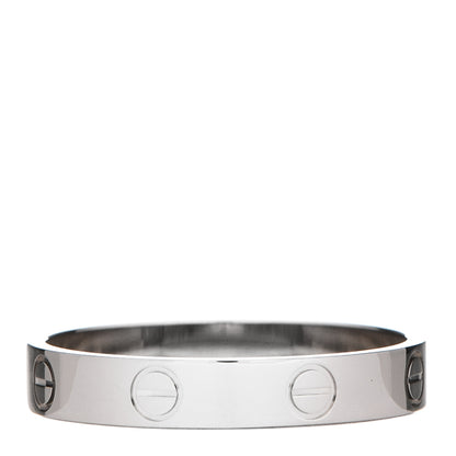 Cartier 18K White Gold 3.5mm LOVE Wedding Band Ring 60 9 3 of 4