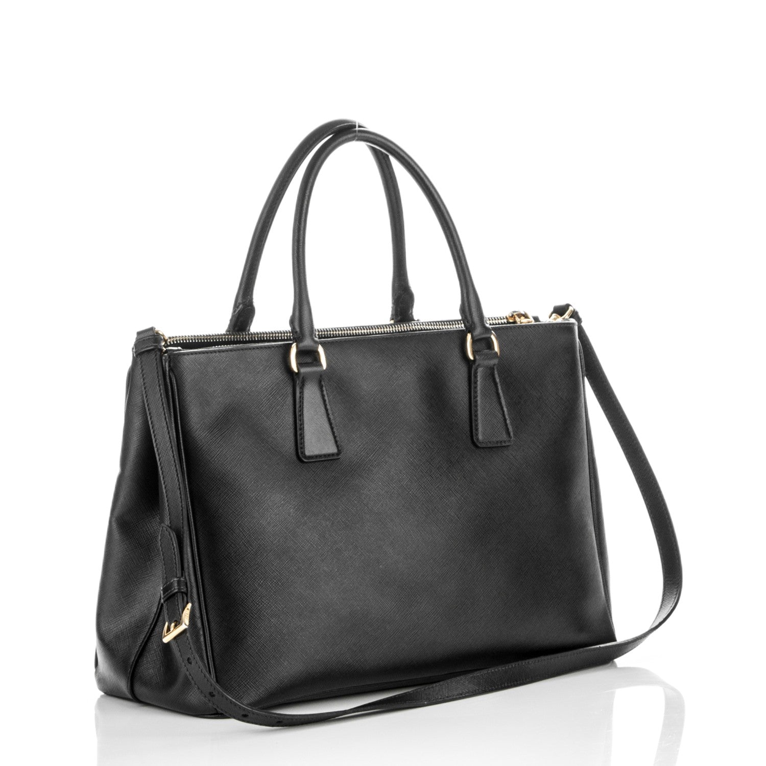 Prada Saffiano Medium Galleria Double Zip Tote Black 3 of 7