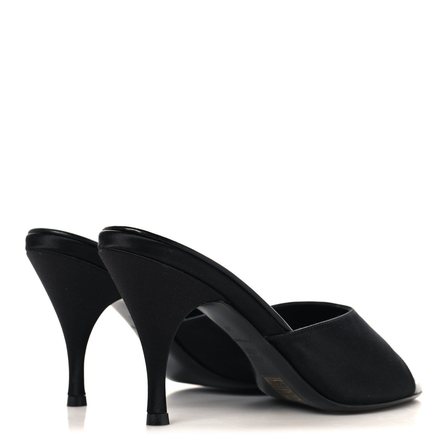 Miu Miu Satin Logo Sandals 38 Black 1925038 – FASHIONPHILE