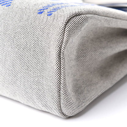 Hermes Vache Hunter Toile H Brides de Gala Herbag Zip Retourne 31 PM Bleu De France Ecru Black 10 of 11