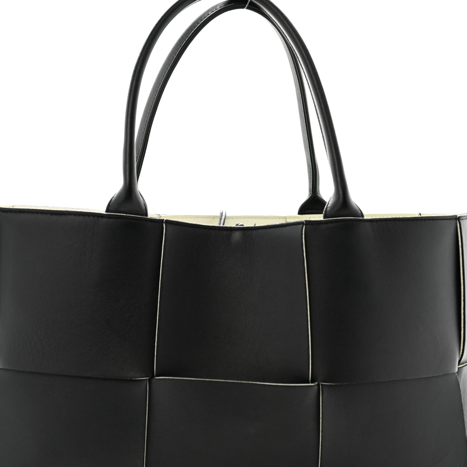 Bottega Veneta Nappa Maxi Intrecciato Arco Tote Black White 8 of 12
