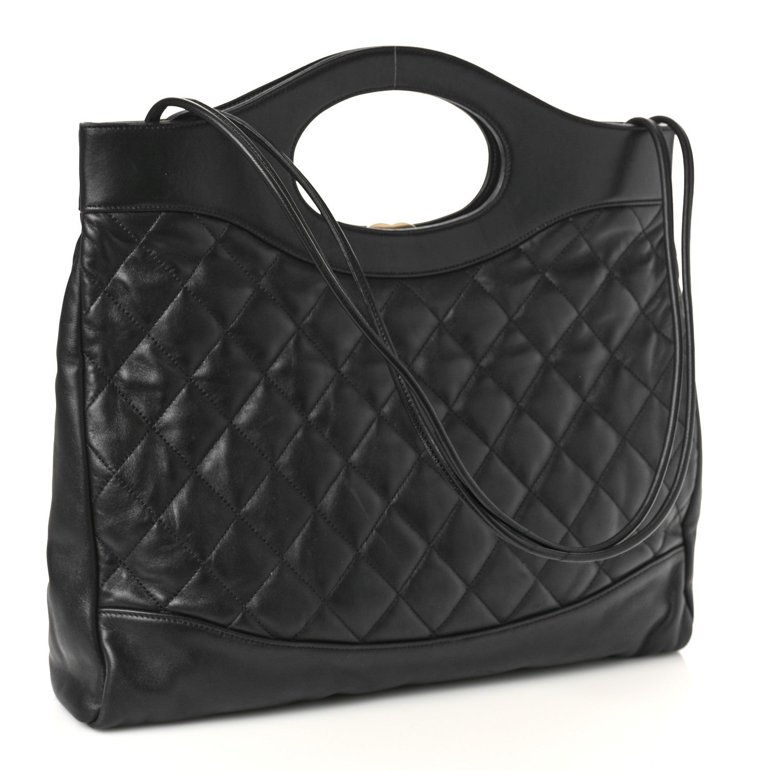Chanel Lambskin Quilted Large 31 Shopping Bag Black 3 of 9