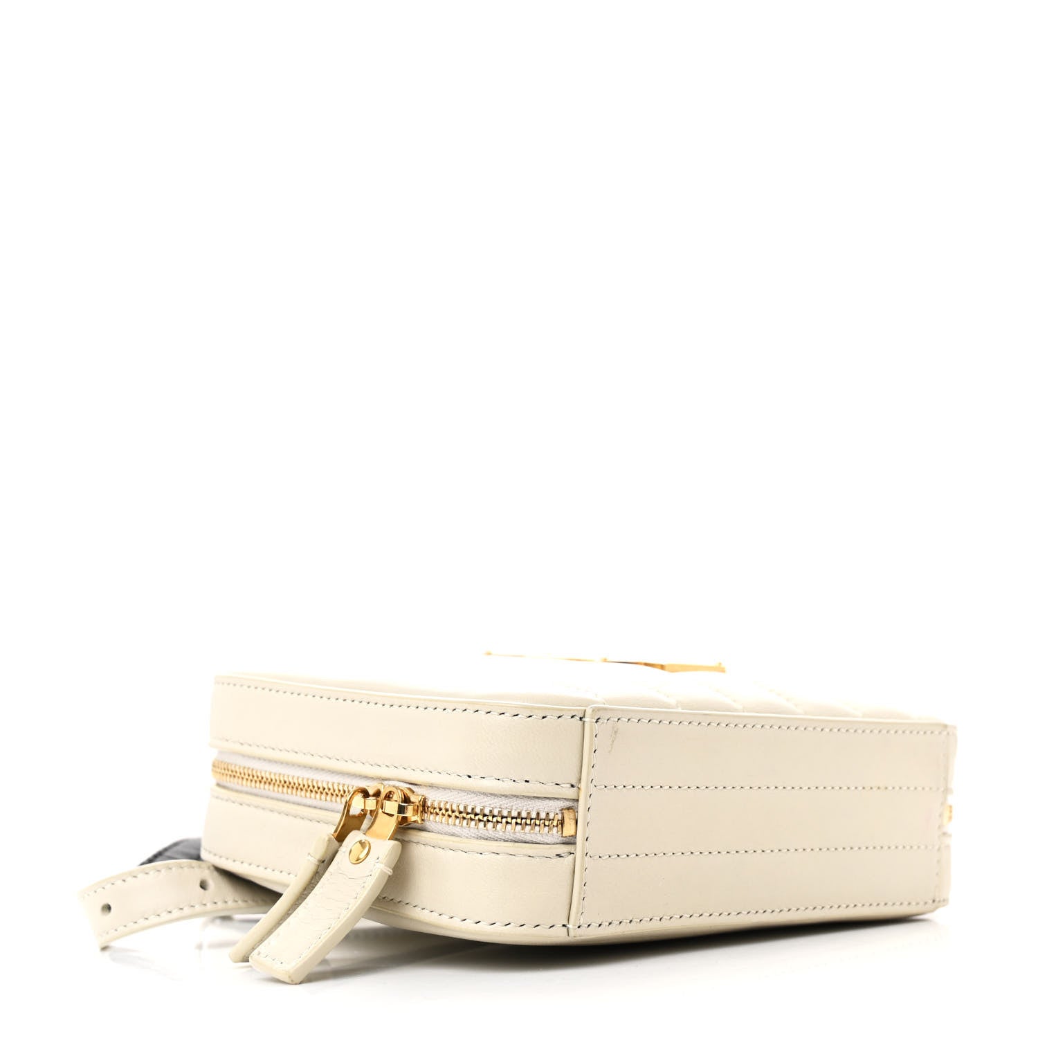 Saint Laurent Lambskin Matelasse Vicky Monogram Belt Bag Crema Soft 4 of 13