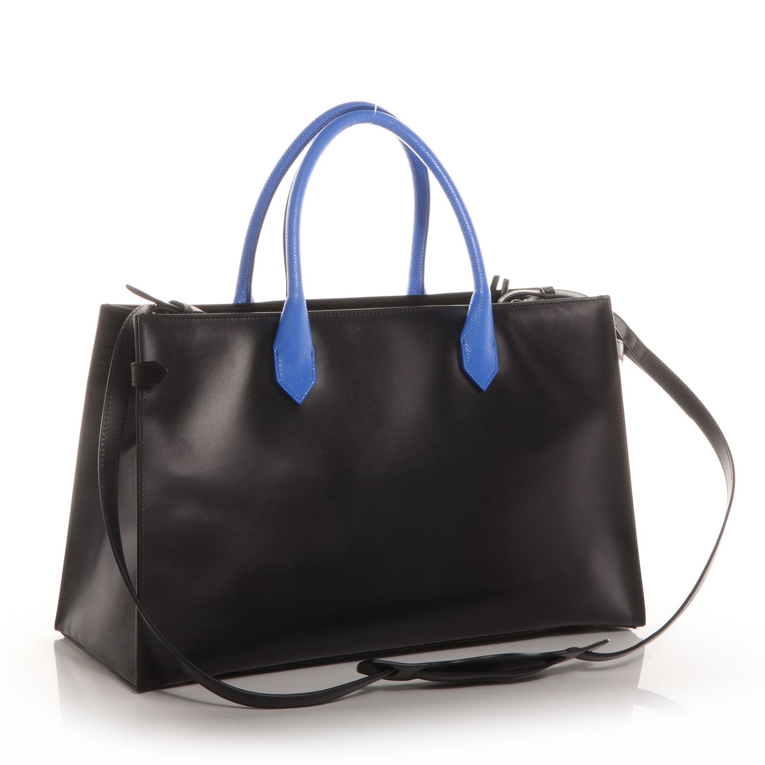 Balenciaga Calfskin Karung S Padlock Nude Work Black Electric Blue 3 of 9