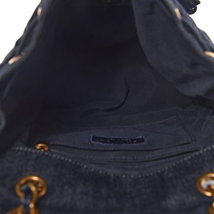 Chanel Washed Denim Quilted Small Urban Spirit Backpack Dark Blue 5 of 10